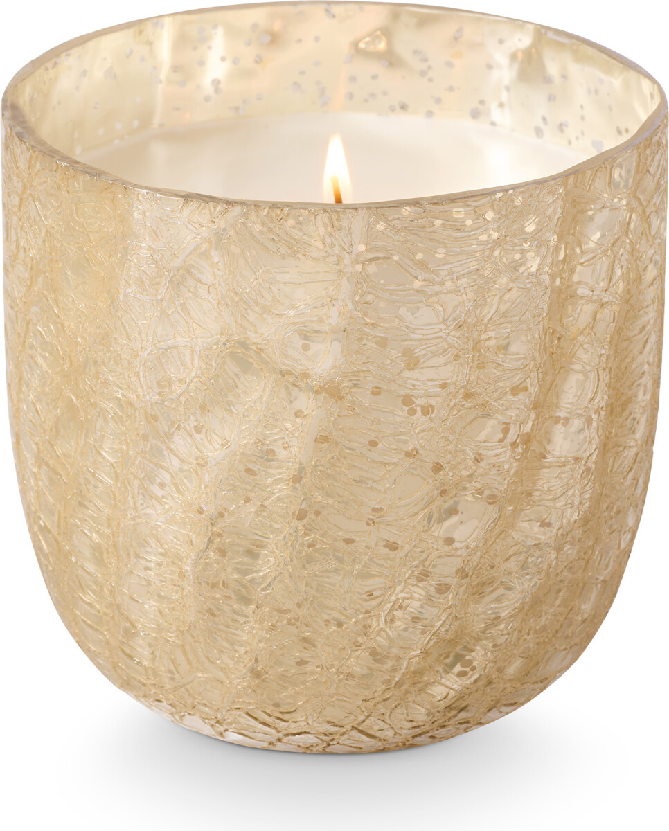 Illume - Winter White Crackle Glas Duftlys - Hvid