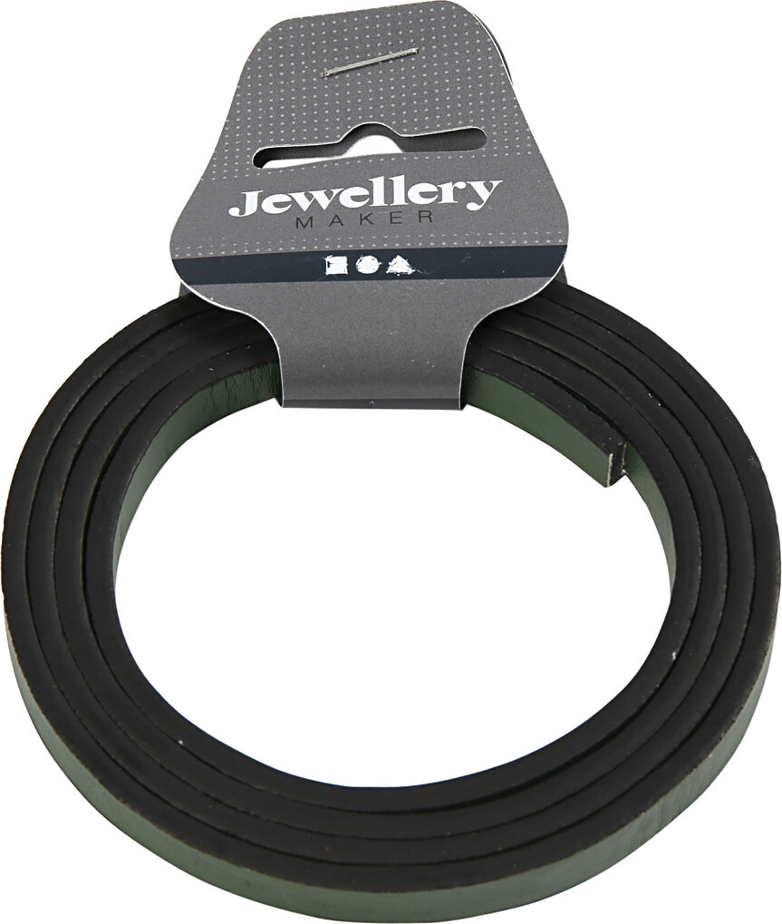 Imiteret Læderbånd - B 10 Mm - Tykkelse 3 Mm - Grøn - 1 M