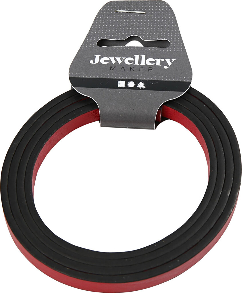 Imiteret Læderbånd - B 10 Mm - Tykkelse 3 Mm - Rød - 1 M