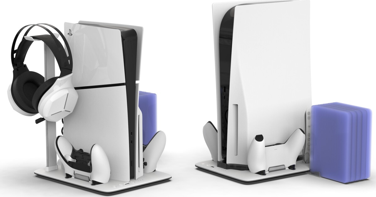 Imp Tech - Dlx Led Multi Function Charge And Cool Stand - Grey