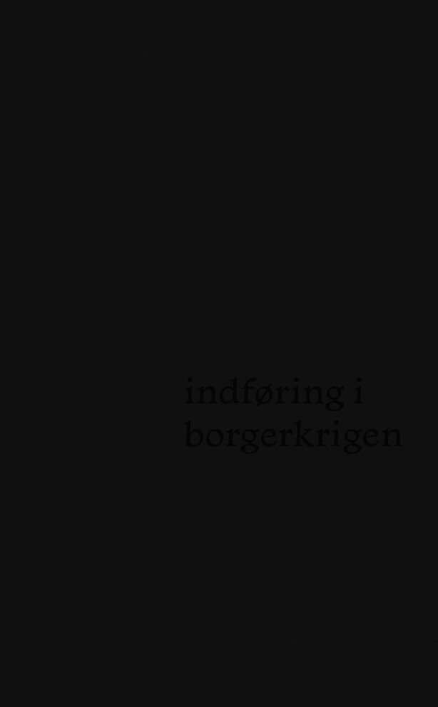 Indføring I Borgerkrigen