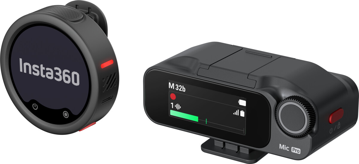 Insta360 - Mic Pro 1Tx 1 Rx - Graphite Black - Professionelt Trådløst