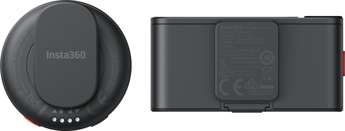 Insta360 - Mic Pro 1Tx 1 Rx - Graphite Black - Professionelt Trådløst