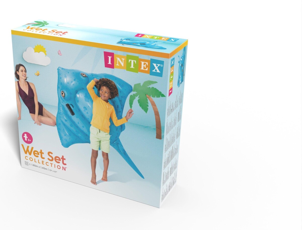 Intex Badedyr - Rokke - Wet Set Collection - Blå - 185X145 Cm