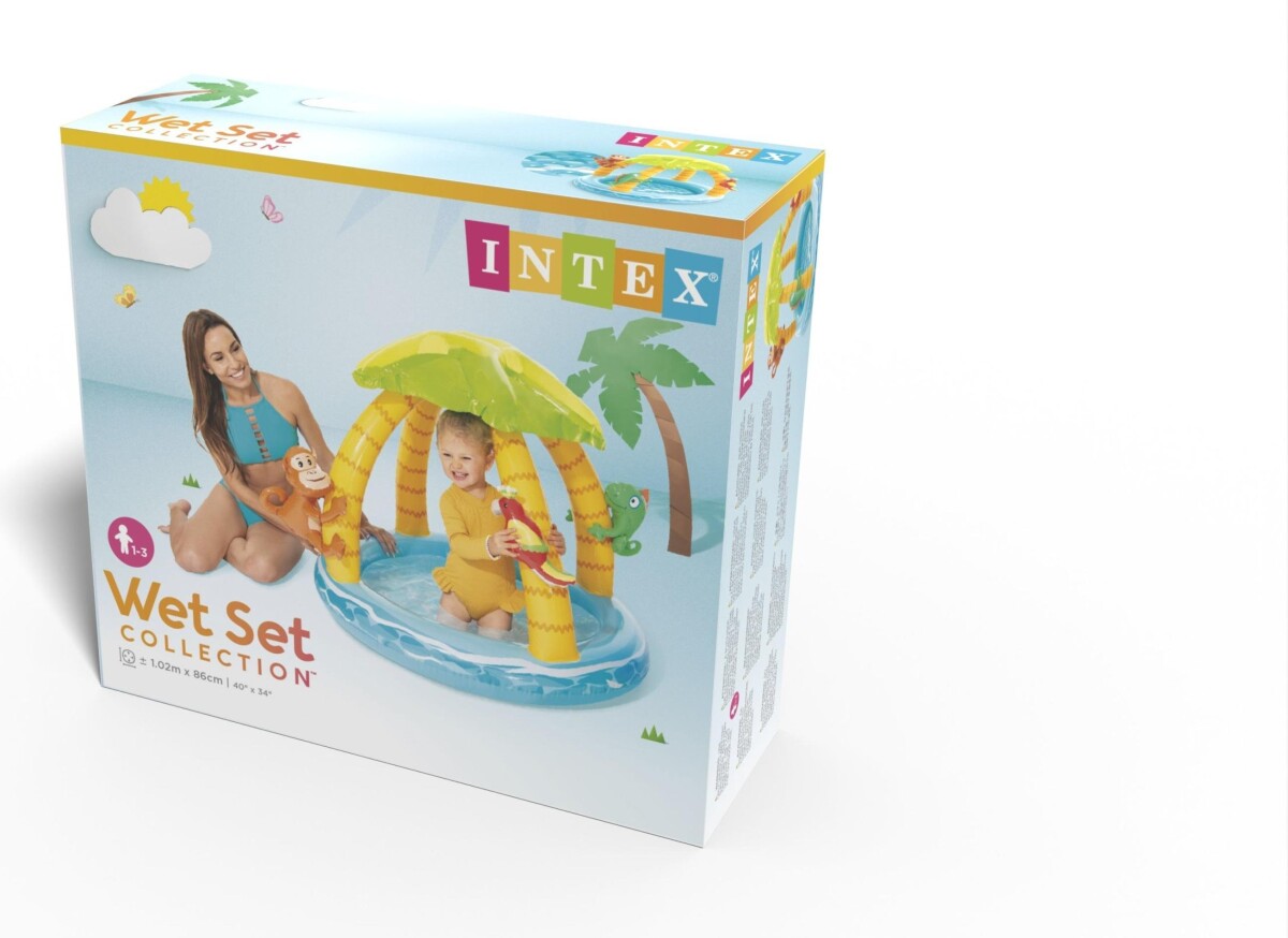 Intex - Tropical Island Babypool - 45L - 102 X 86 Cm