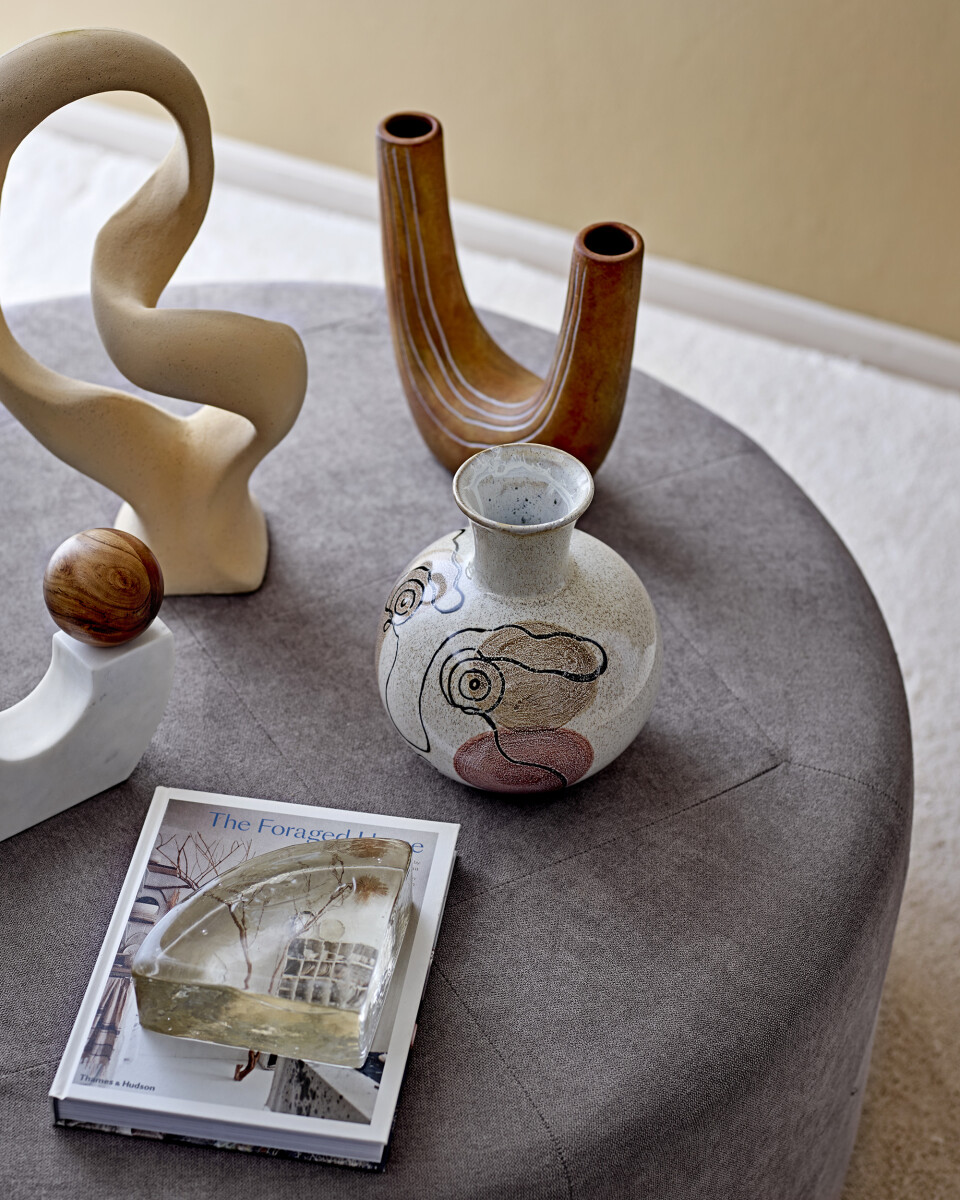 Bloomingville - Irini Vase - Hvid - Stentøj - H 22 5 Cm