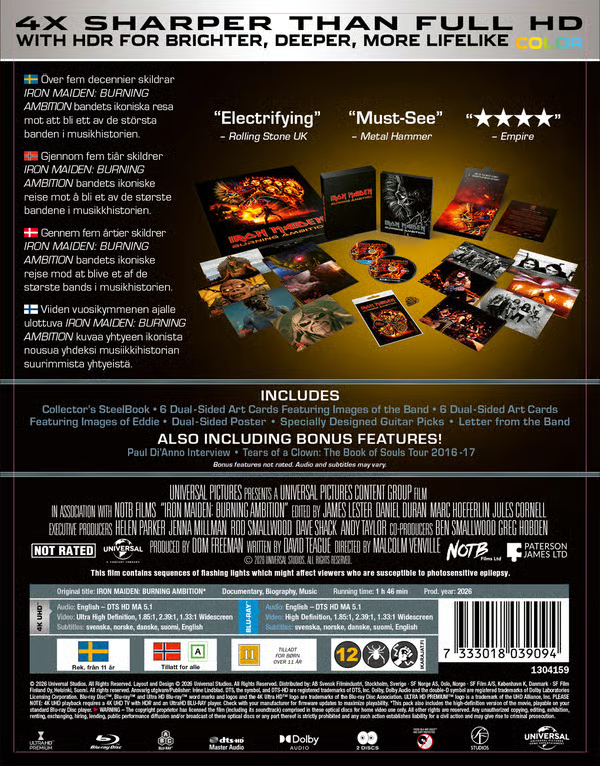 Iron Maiden Burning Ambition - Steelbook