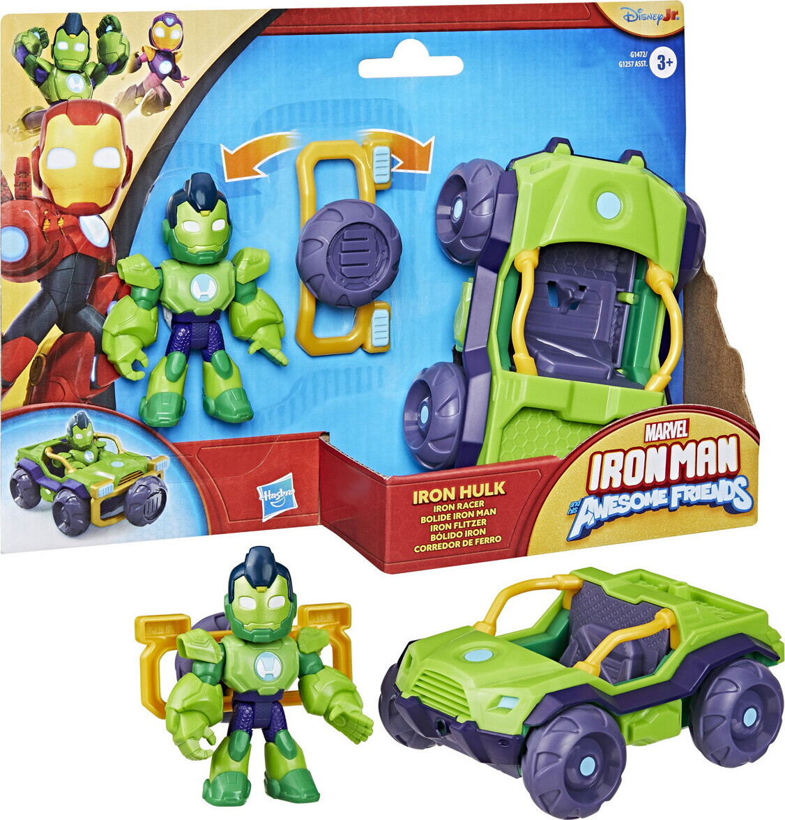 Iron Man Friends - Køretøj Og Figur - Assorteret - Hasbro G1257