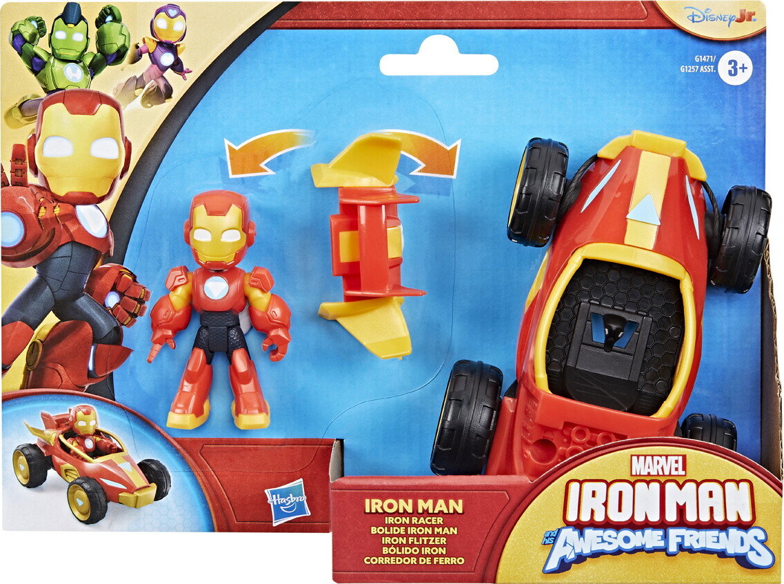 Iron Man Friends - Køretøj Og Figur - Assorteret - Hasbro G1257