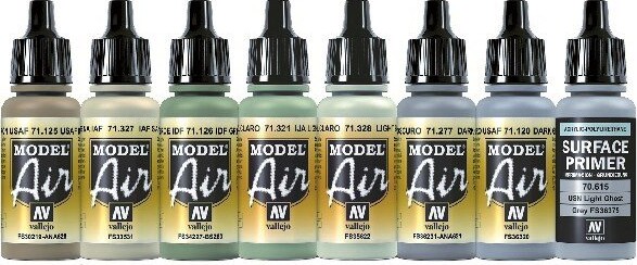 Vallejo - Israeli Air Force 1967 To Present Set W8 Colors - 71203
