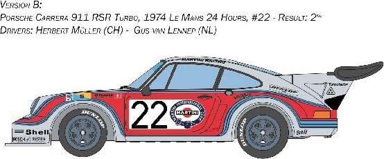 Italeri - Porsche Carrera Model Bil Byggesæt - 1 24 - 3625