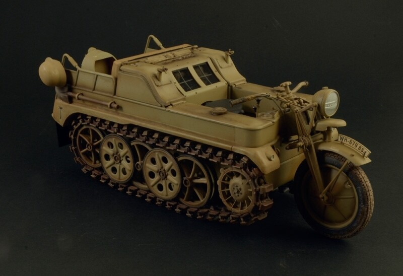 Italeri - Sdkfz 2 Kettenkrad Motorcykel Byggesæt - 1 9 - 7404