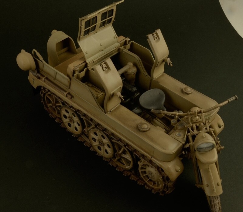 Italeri - Sdkfz 2 Kettenkrad Motorcykel Byggesæt - 1 9 - 7404