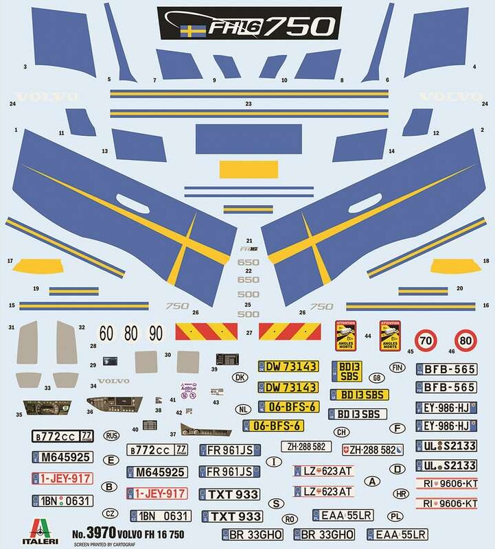 Italeri - Volvo Fh16 Medium Roof Model Byggesæt - 1 24 - 3970