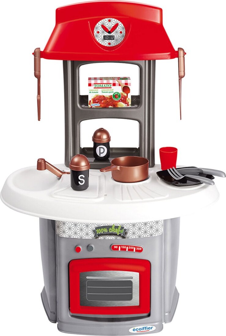 Legekøkken Med Tilbehør - 13 Dele - 100 Chef - Ecoiffier