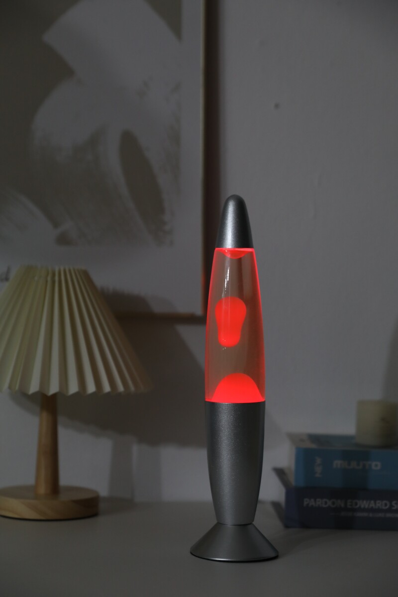 Itotal - Led Lava Lampe - Farveskiftende - Sølv Base - Hvid Voks