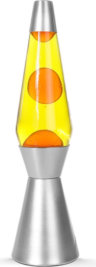 Itotal - Lava Lampe - Orange Og Gul - 36 Cm - Sølv