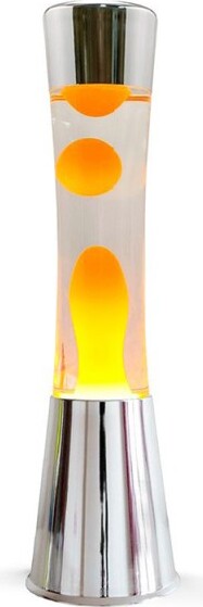 Itotal - Lava Lampe - Orange - 40 Cm - Sølv
