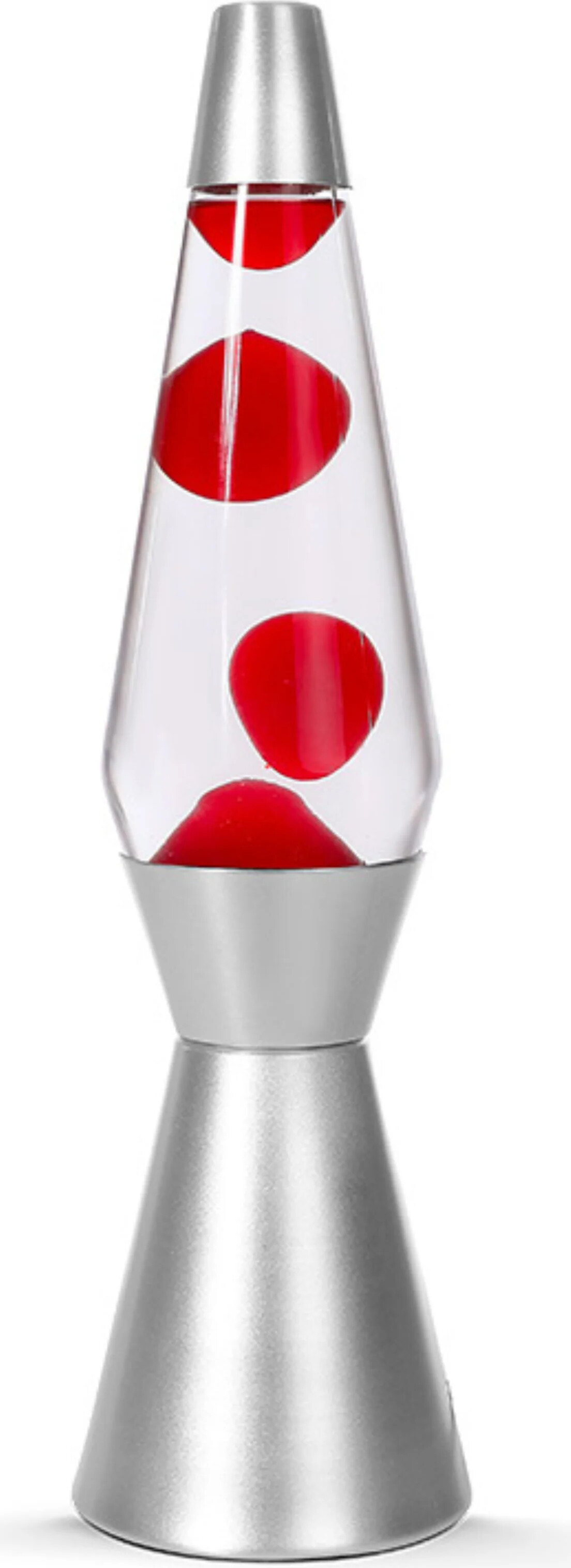 Itotal - Lava Lampe - Rød - 36 Cm - Sølv