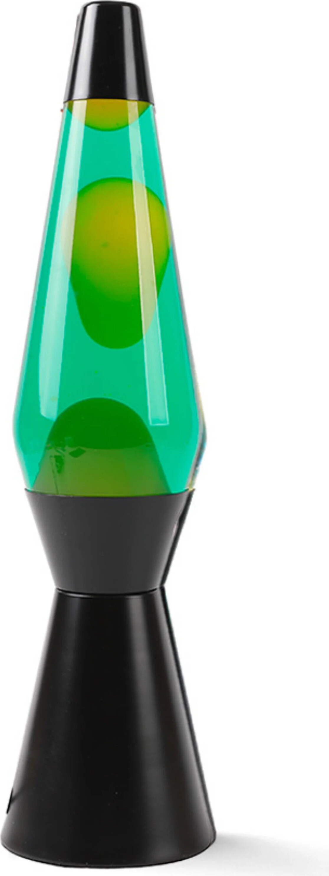 Itotal - Lava Lampe - Grøn Og Gul - Sort - 36 Cm