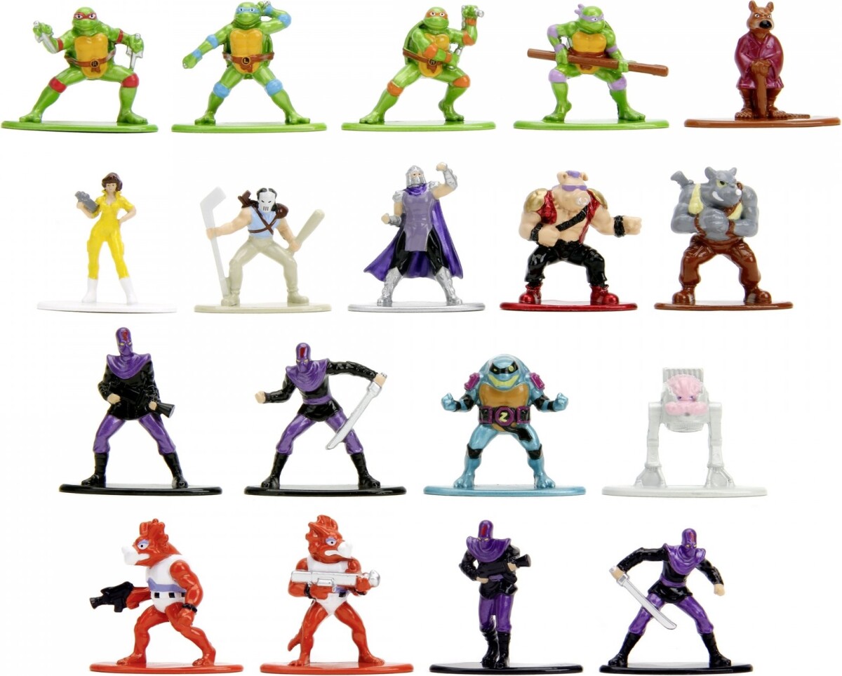 Ninja Turtles Figurer - Nano Metalfigs - Die Cast - 18 Stk - Jada