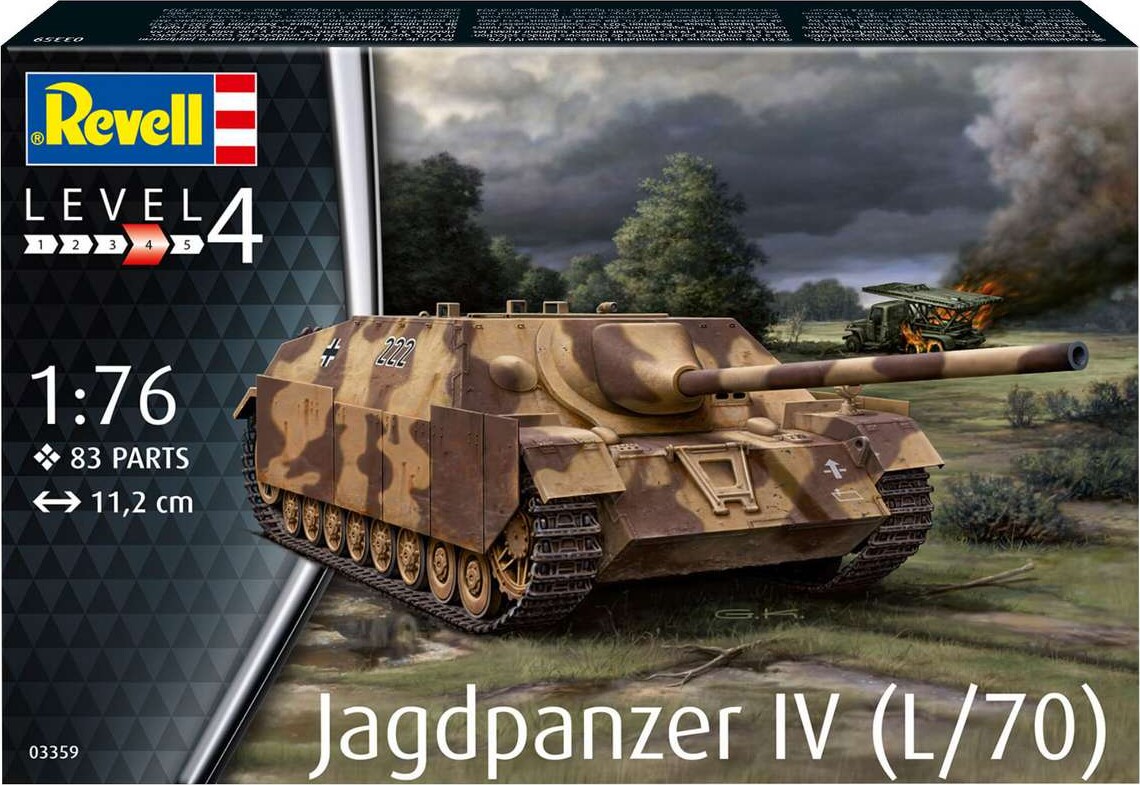 Revell - Jagdpanzer Iv L70 Tank Byggesæt - 1 76 - Level 4 - 03359