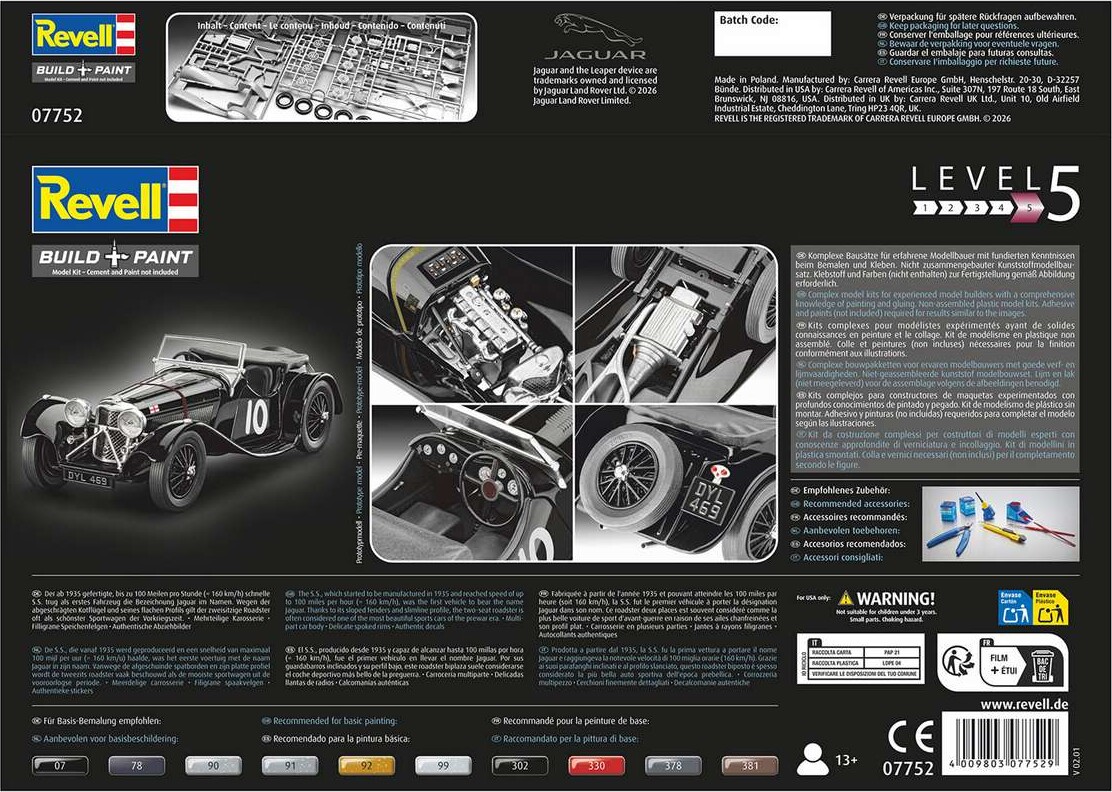 Jaguar Ss 100 1 32 - 07752 - Revell