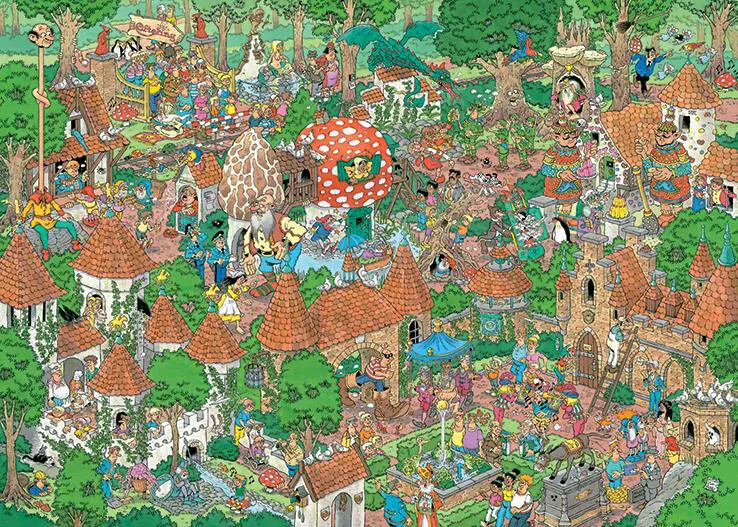 Jan Van Haasteren - Fairytale Forest Puzzle - 1000 Brikker
