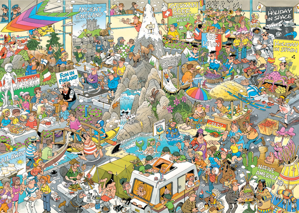 Jan Van Haasteren - Holiday Fair Comic Puzzle - 1000 Brikker