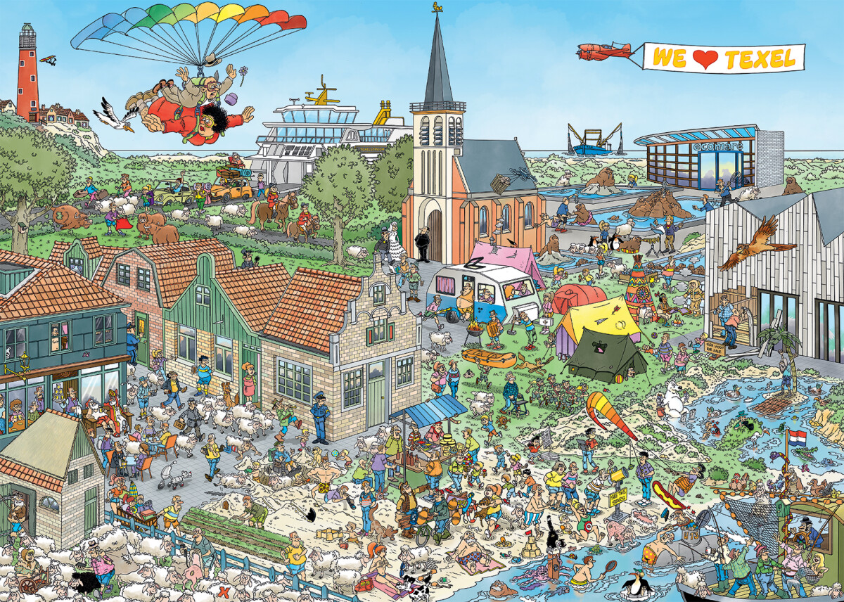 Jan Van Haasteren Puslespil - Island Retreat - 1000 Brikker