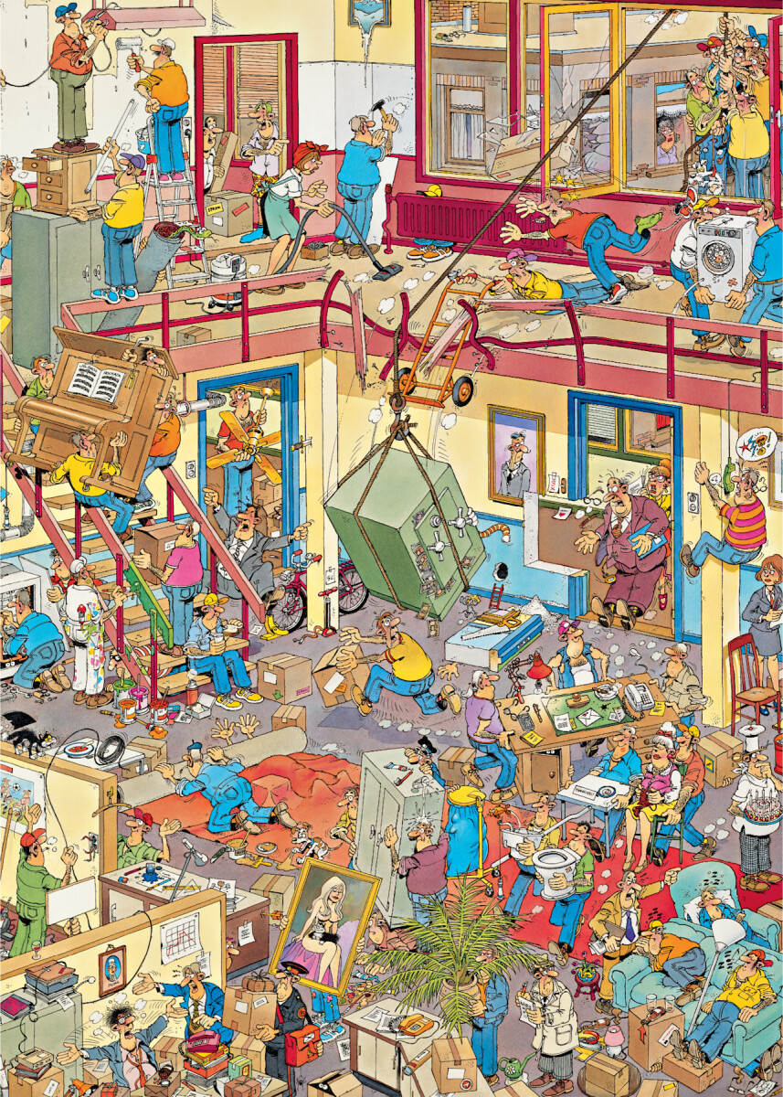 Jan Van Haasteren - Moving Day Comic Puzzle - 1000 Brikker