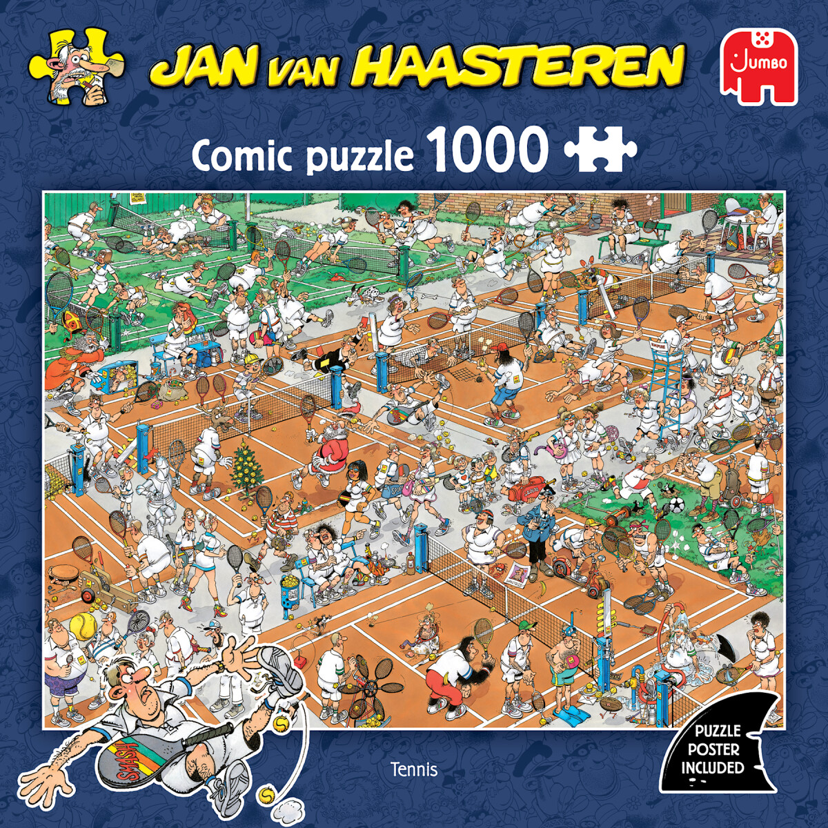 Jan Van Haasteren - Tennis Puzzle - 1000 Brikker