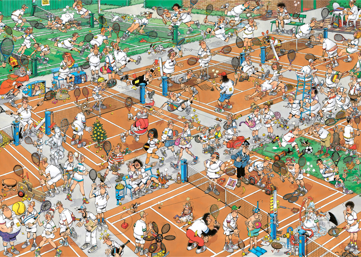 Jan Van Haasteren - Tennis Puzzle - 1000 Brikker