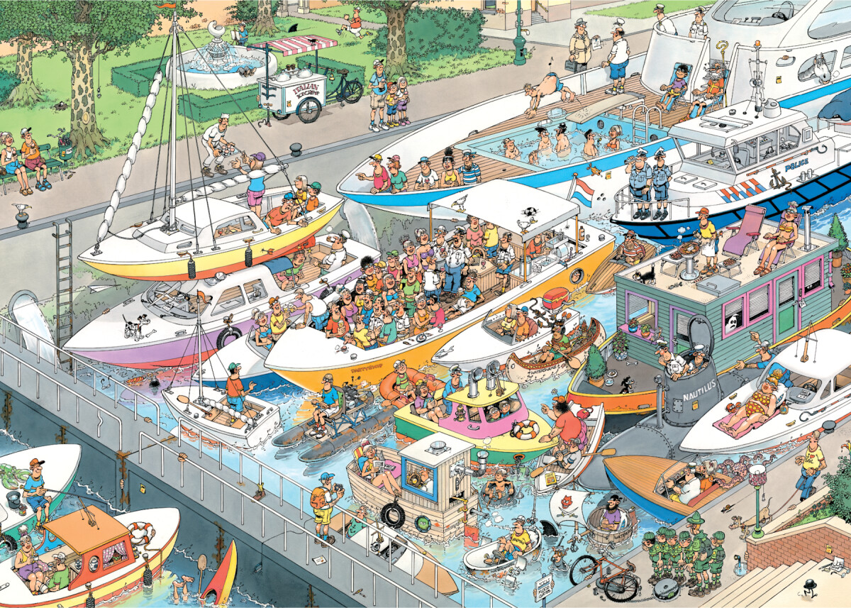 Jan Van Haasteren - The Locks Comic Puzzle - 1000 Brikker