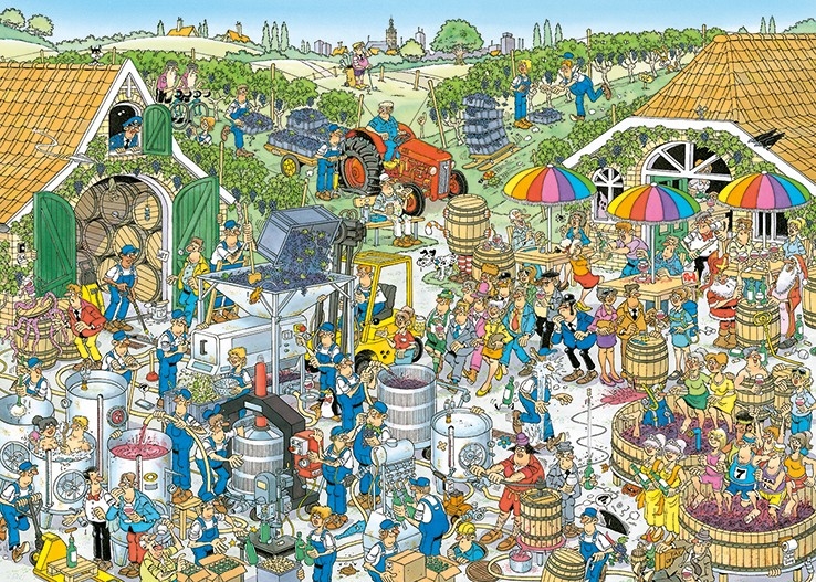 Jan Van Haasteren - The Winery Comic Puzzle - 1000 Brikker