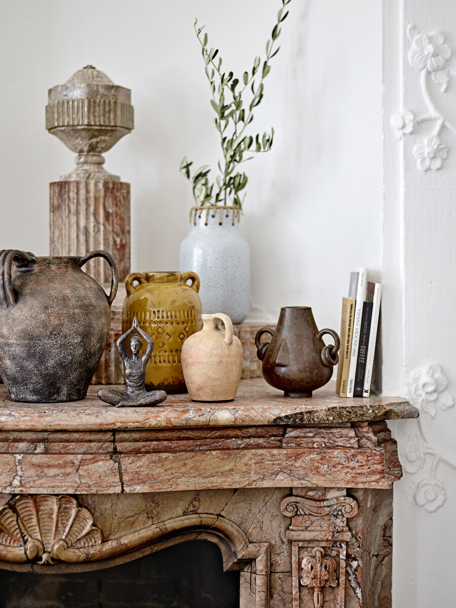 Bloomingville - Janel Vase - Grå - Keramik - H 28 Cm