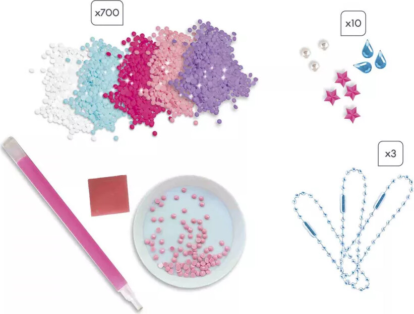 Magic Ocean - Lav Selv 3 Diamond Painting Nøgleringe Sæt - Janod