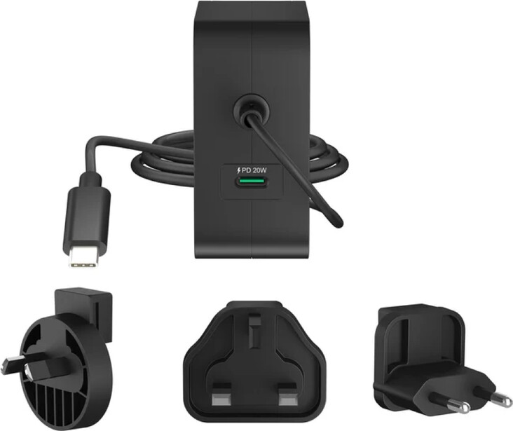J5Create - 102W Gan Pd Usb-C 2-Port Charger Interchangeable Ac Plugs
