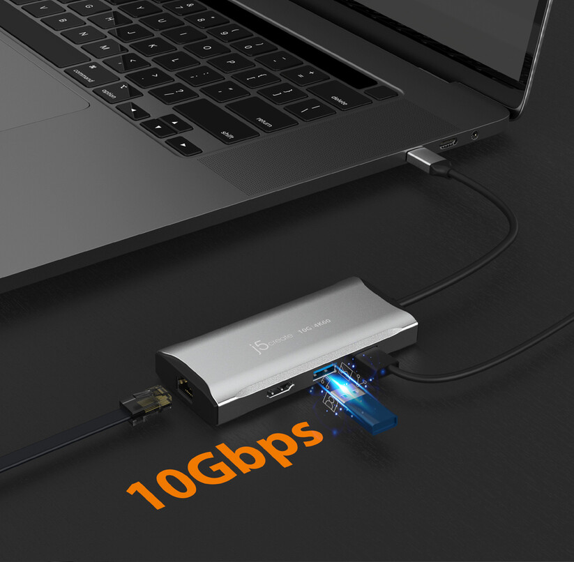 J5Create - 4K60 Elite Usb-C 10Gbps Travel Dock