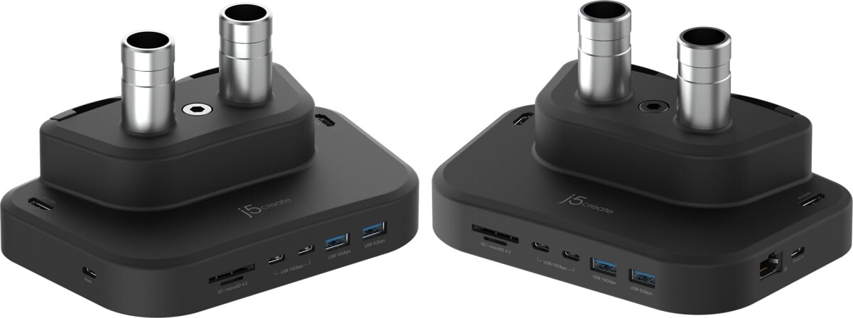 J5Create - Ergonomic Dual-Monitor Mount With Docking Station