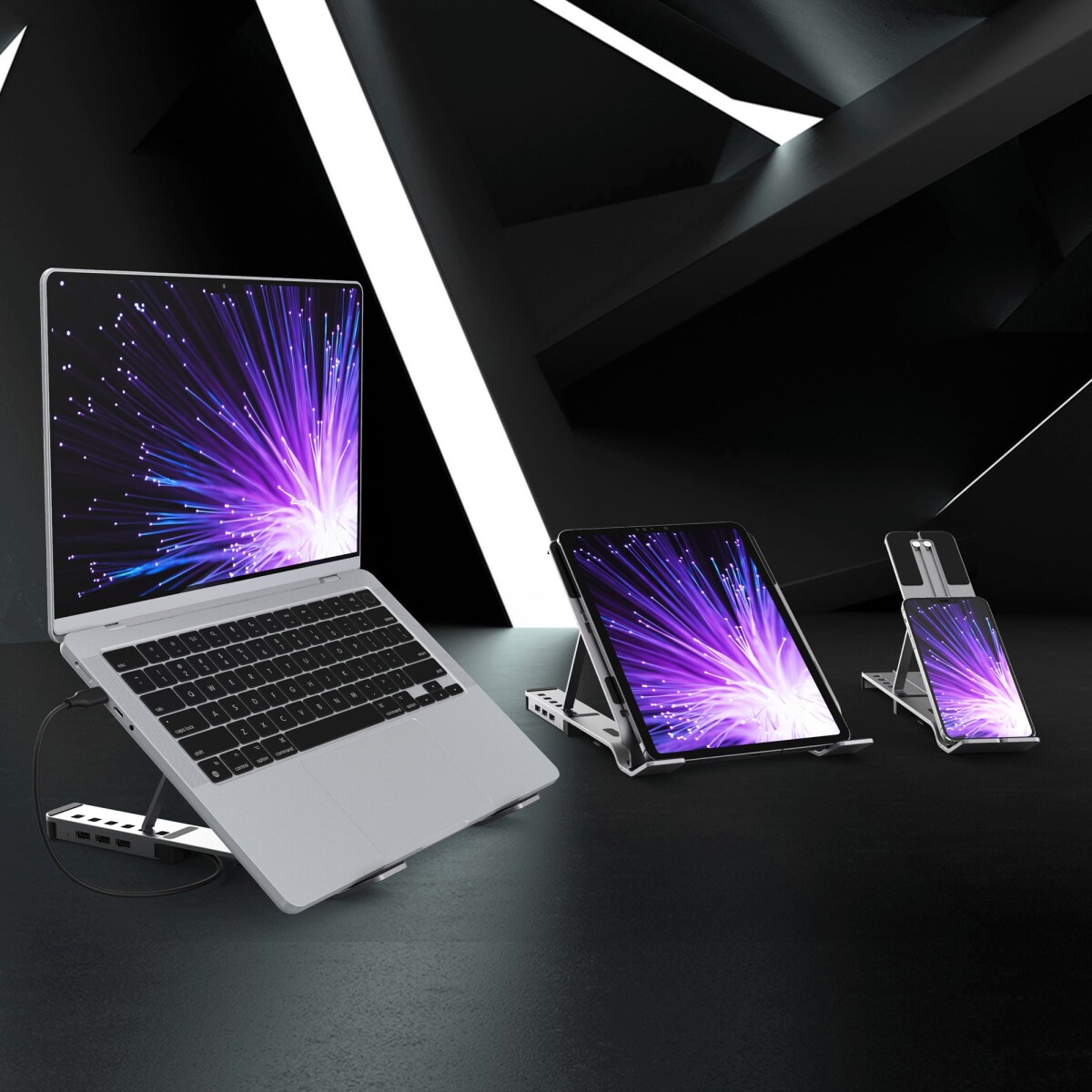 J5Create - Laptop Stand With Usb 4-Port Hub