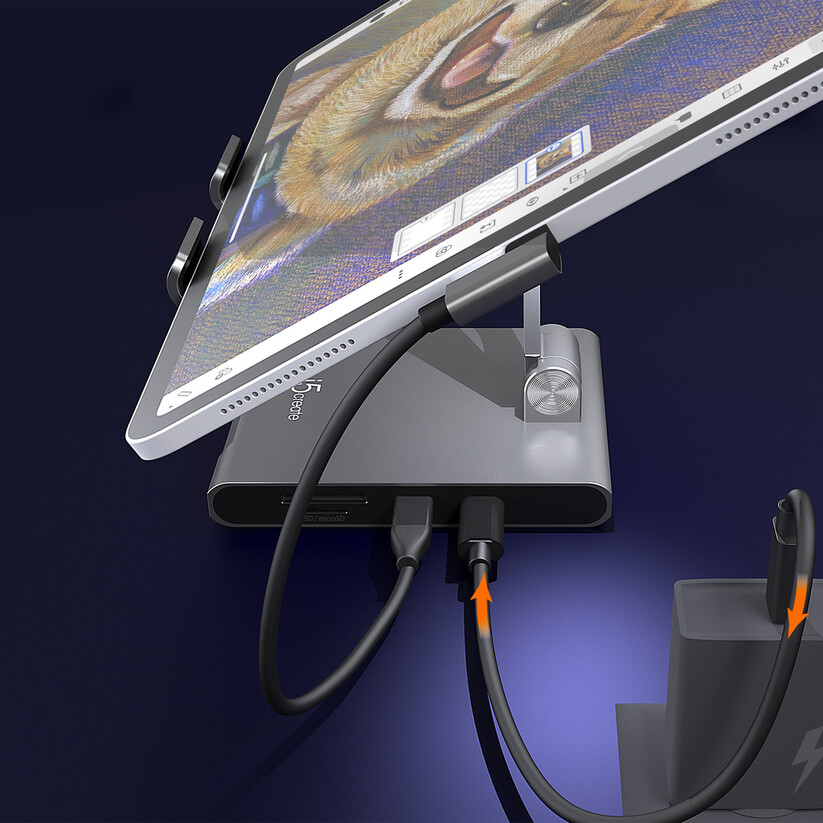 J5Create - Multi-Angle Stand With Docking Station For Ipad Pro