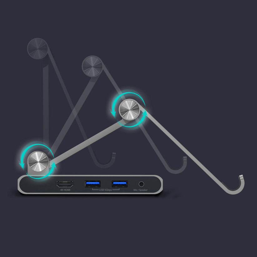 J5Create - Multi-Angle Stand With Docking Station For Ipad Pro