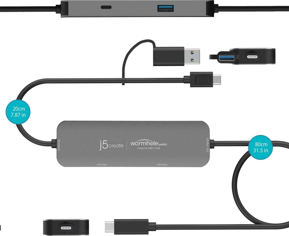 J5Create - Wormhole Switch Crosslink Usb-C Hub