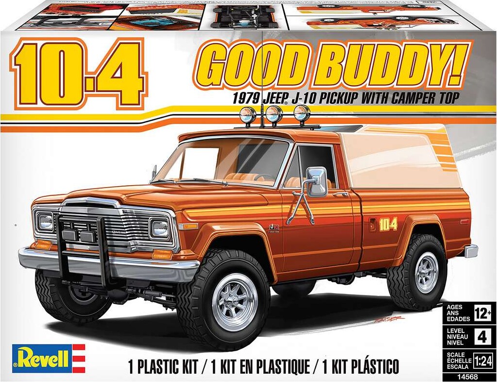 Køb Revell - Jeep J-10 Pickup With Camper Byggesæt - 1:24 - 14568 ...