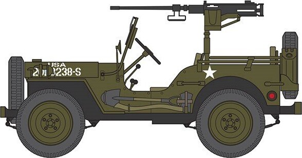 Airfix Starter Set - Willys Mb Jeep - 1 72 - A55117A