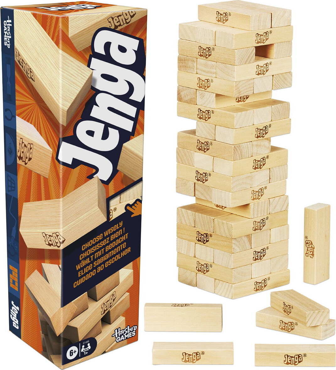 Jenga - Klodsmajor Spil I Træ - Hasbro G1499