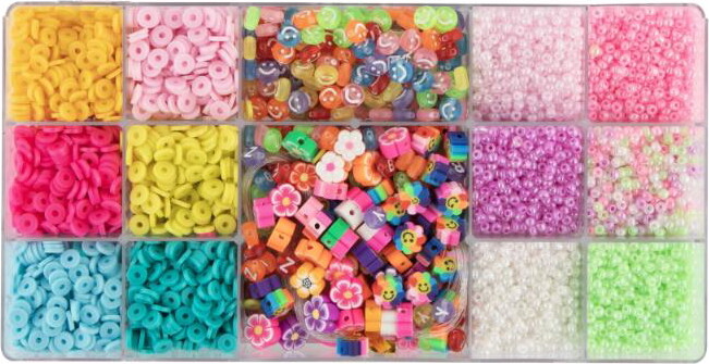 Smykkesæt - Med Forskellige Perler Og Nylon Tråd - Craft Id