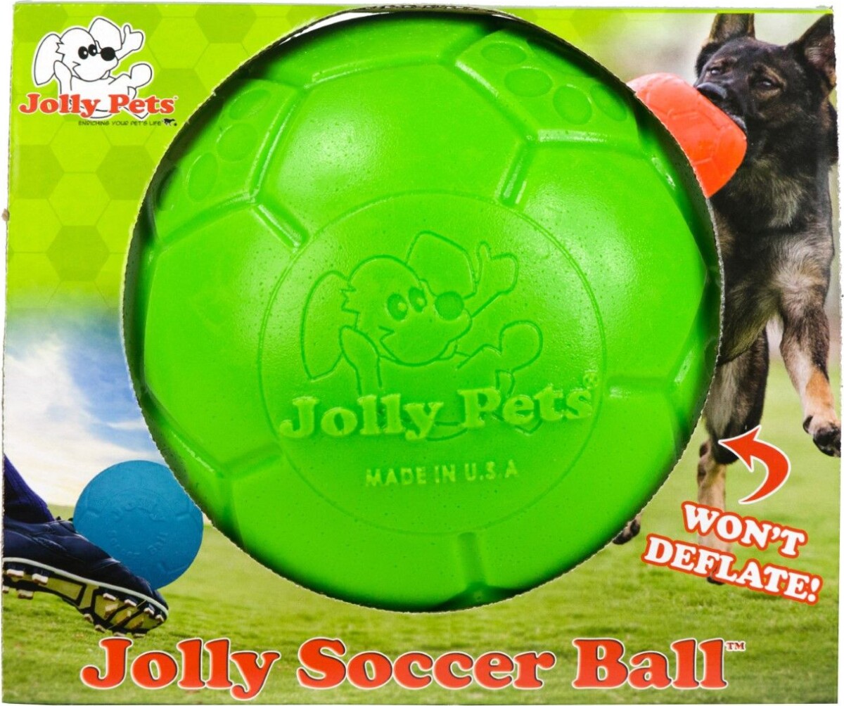 Jolly Pets Soccer Ball Til Hunde - Grøn Med Æble Duft - 15 Cm | Se tilbud og på Gucca.dk