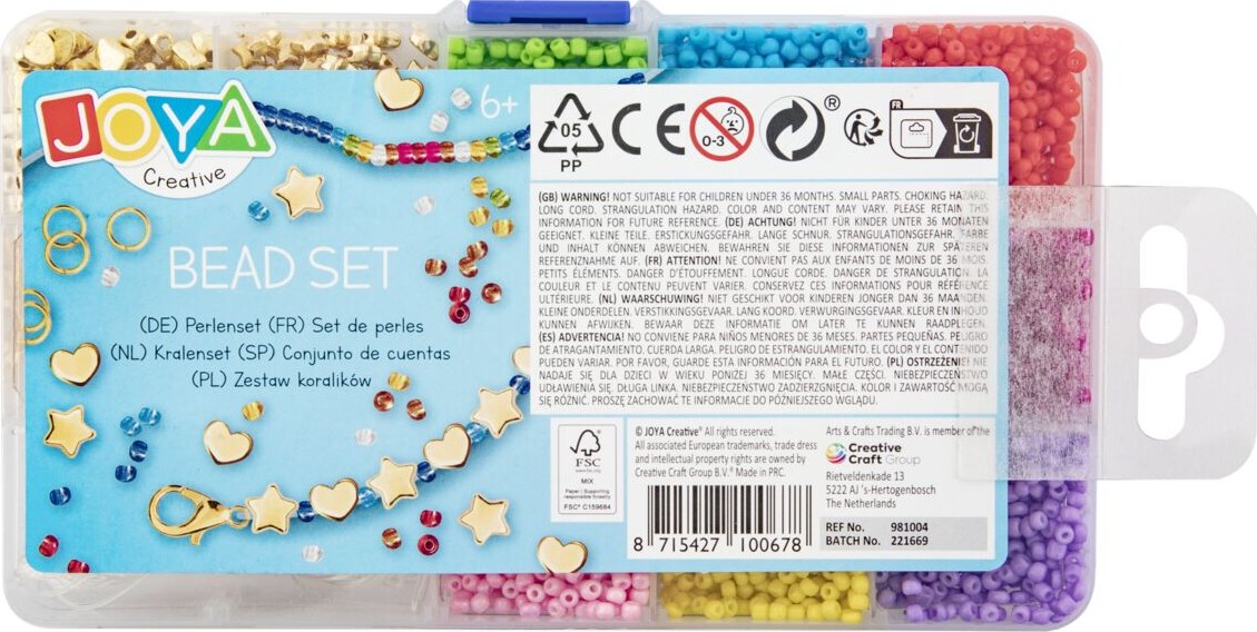 Joya - Bead Set - Diy Smykkesæt - Perler I Kasse Inkl Tråd
